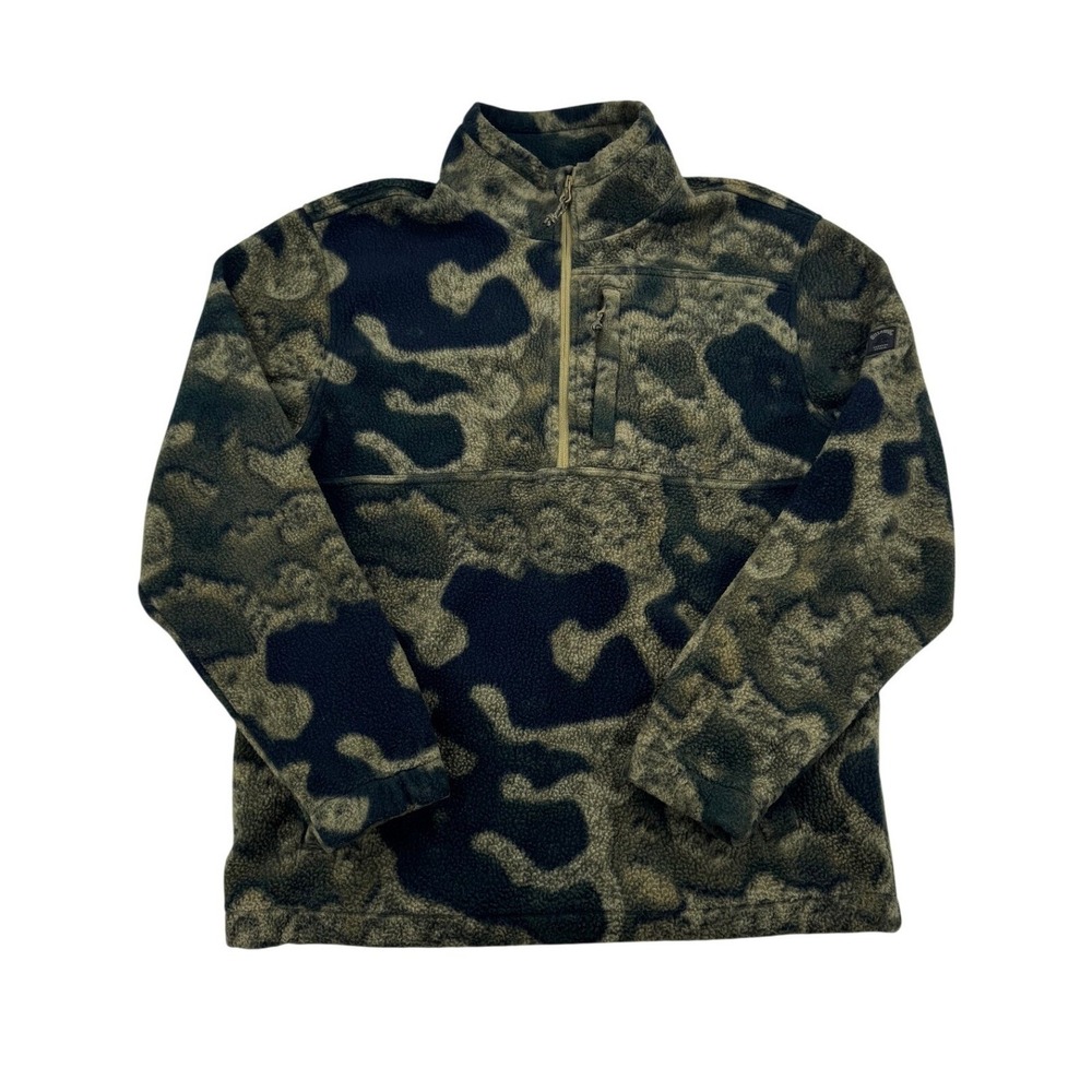 Billabong Adventure Division Fleece Mens M Green Camo Excellent Burkard Studio
